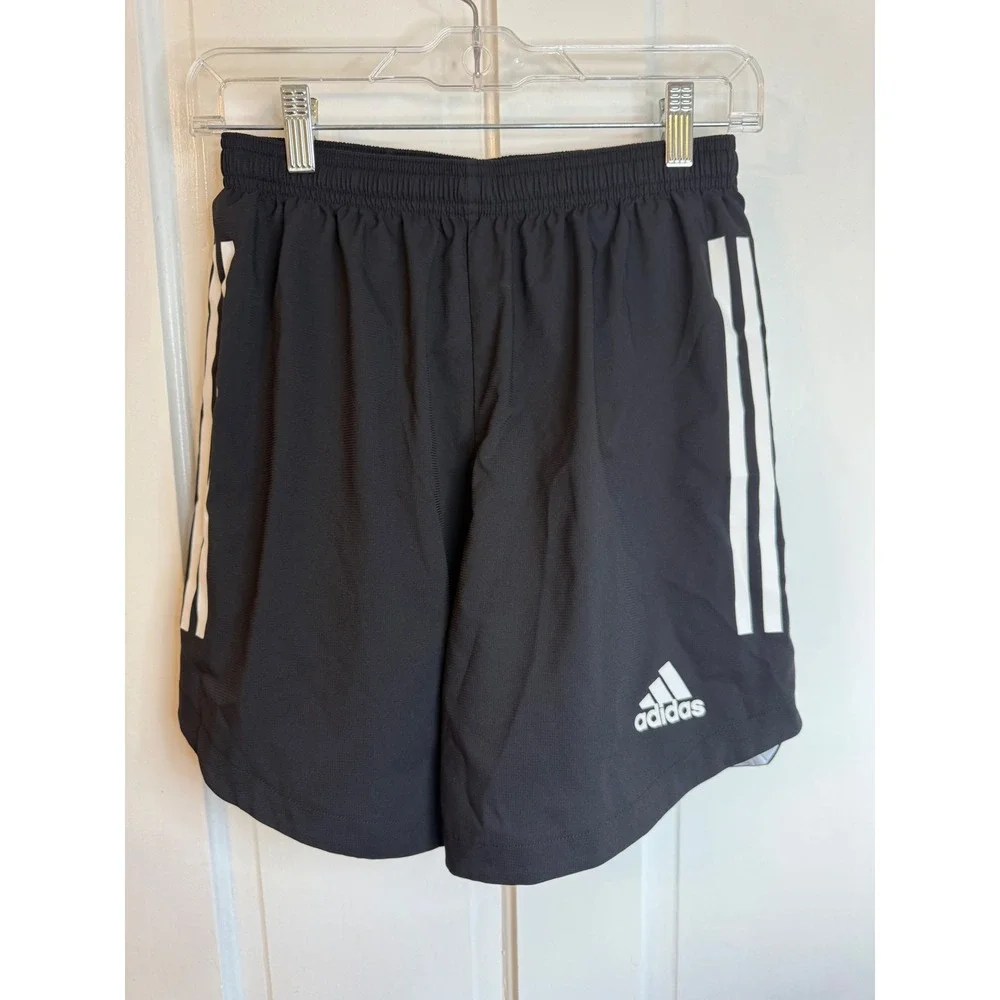 Adidas Boys Black Primegreen AeroReady Athletic Shorts Size XL 15-16Y